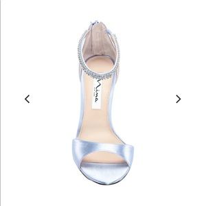 Nina Volanda Light Blue Satin Heels-Size 7